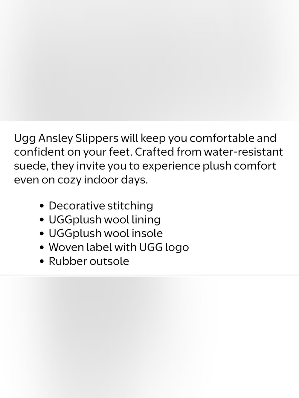 UGG Grey Suede Moccasin Slipper with Shearling Lining - Picture 9 of 11